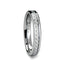 ULTIMUS Tungsten Carbide Ring with Beveled White Carbon Fiber Inlay - 4mm - 12mm - Larson Jewelers