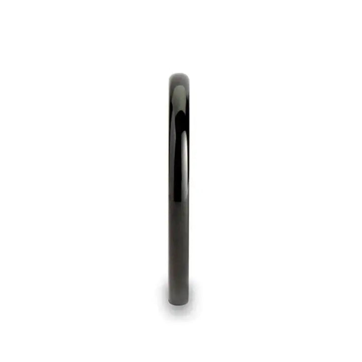 TULSA Domed Black Tungsten Carbide Wedding Band for Women - 2mm - Larson Jewelers