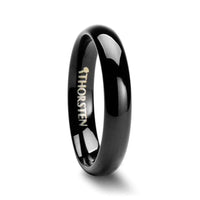 PHOEBE Domed Black Tungsten Carbide Wedding Band - 4mm - 6mm - Larson Jewelers