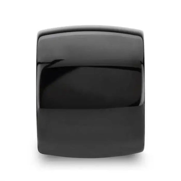 FENRIR Domed Black Tungsten Carbide Ring with Polished Finish - 20mm - Larson Jewelers