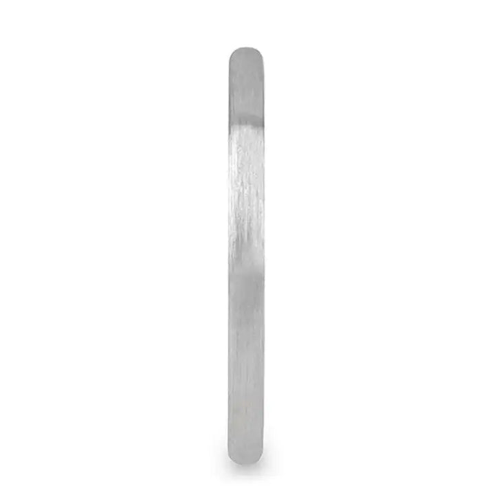 JESSAMINE Domed Tungsten Carbide Ring with Brushed Finish for Her - 2mm - Larson Jewelers