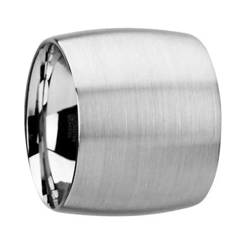 CORONADO Domed Tungsten Carbide Ring with Brushed Finish - 20mm - Larson Jewelers