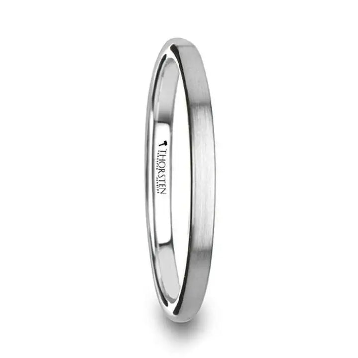 PERSEUS Domed with Brushed Finish Tungsten Band - 2mm - 12mm - Larson Jewelers