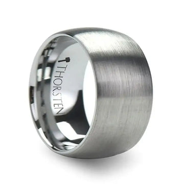 PERSEUS Domed with Brushed Finish Tungsten Band - 2mm - 12mm - Larson Jewelers