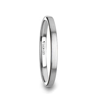 TILLY Flat Style Womens Tungsten Carbide Ring with Brushed Finish - 2mm - Larson Jewelers