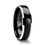 ESPRIT Domed Black Tungsten Ring with Polished Beveled Edges - 4mm - 6mm - Larson Jewelers