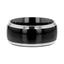 MASERATI Black Tungsten Ring with Polished Domed Beveled Edges - 4mm - 10mm - Larson Jewelers