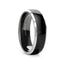 MASERATI Black Tungsten Ring with Polished Domed Beveled Edges - 4mm - 10mm - Larson Jewelers