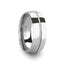 LYON Braided Silver Inlay Domed Tungsten Ring - 8 mm - Larson Jewelers