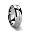 BALDWYN Braided Palladium 950 Inlay Domed Tungsten Ring - 6mm or 8mm - Larson Jewelers