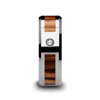 SABER Tungsten Carbide Diamond Ring with Beveled Edges and Real Zebra Wood Inlay - 8mm - Larson Jewelers