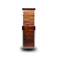 BOLO Flat Tungsten Carbide Band with Exotic Mahogany Hard Wood Inlay and Polished Edges - 8mm - Larson Jewelers