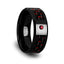 SORRELL Black Ceramic Ring with Black and Red Carbon Fiber and Red Ruby Setting - 8mm - Larson Jewelers