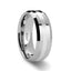 BENEDICT Palladium Inlaid Beveled Tungsten Ring - 6mm & 8mm - Larson Jewelers