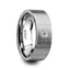 OLYMPUS Brushed and Flat Tungsten Carbide Wedding Ring with White Diamond - 6mm & 8mm - Larson Jewelers