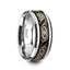 RAIZEN Tungsten Carbide Wedding Ring with Dual Offset Grooves and Laser Engraved Celtic Pattern Polished and Beveled Edges - 8mm - Larson Jewelers
