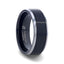 ASTON Black Brushed Center Tungsten Ring with Polished Beveled Edges - 4mm - 10mm - Larson Jewelers
