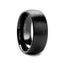 LOUISVILLE Domed Black Tungsten Ring with Brushed Finish - 10mm - Larson Jewelers