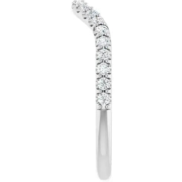 14K White Gold Accented Matching Band - Larson Jewelers