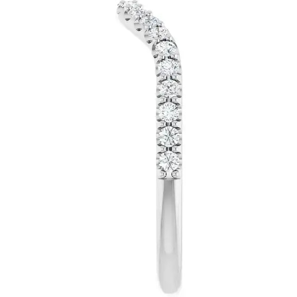 14K White Gold Accented Matching Band - Larson Jewelers