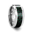 ATRONIUS Tungsten Carbide Wedding Band with Black & Green Carbon Fiber Inlay - 6mm - 10mm - Larson Jewelers