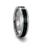 ATRONIUS Tungsten Carbide Wedding Band with Black & Green Carbon Fiber Inlay - 6mm - 10mm - Larson Jewelers