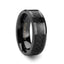 DAYTONA Black Ceramic with Black Carbon Fiber Inlay Wedding Band - 10mm - Larson Jewelers