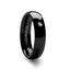 MAGMA Domed Black Ceramic Ring with Diamond - 6mm - Larson Jewelers