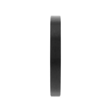 CAROLINA Black Flat Shaped Tungsten Wedding Band for Women with Brushed Finish - 2mm - Larson Jewelers