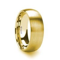 MILLER Gold Plated Tungsten Domed Ring with Brushed Finish - 8mm - Larson Jewelers