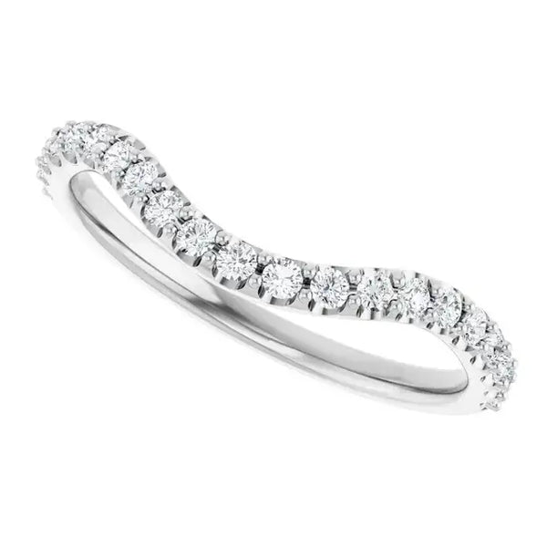 14K White Gold Accented Matching Band - Larson Jewelers