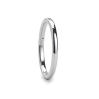 PHILADELPHIA Domed White Tungsten Carbide Ring - 2mm - Larson Jewelers