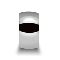 ATHERTON Domed Wide White Tungsten Wedding Band for Men - 12mm - Larson Jewelers