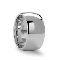 ATHERTON Domed Wide White Tungsten Wedding Band for Men - 12mm - Larson Jewelers