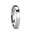 LINCOLN White Tungsten Wedding Band with Beveled Edges - 4mm - 12mm - Larson Jewelers