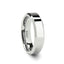 LINCOLN White Tungsten Wedding Band with Beveled Edges - 4mm - 12mm - Larson Jewelers
