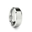 LINCOLN White Tungsten Wedding Band with Beveled Edges - 4mm - 12mm - Larson Jewelers