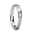 MONET Women's Flat Brushed Center Polished Edges White Tungsten Wedding Band - 4mm - 6mm - Larson Jewelers