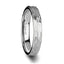 WINSTON White Tungsten Ring with Raised Hammered Finish and Polished Step Edges - 4mm - 10mm - Larson Jewelers