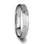 WINSTON White Tungsten Ring with Raised Hammered Finish and Polished Step Edges - 4mm - 10mm