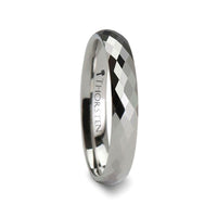 SCOTTSDALE 288 Diamond Faceted White Tungsten Ring - 2mm - 8mm - Larson Jewelers