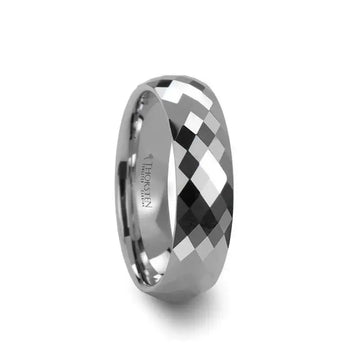 SCOTTSDALE 288 Diamond Faceted White Tungsten Ring - 2mm - 8mm - Larson Jewelers
