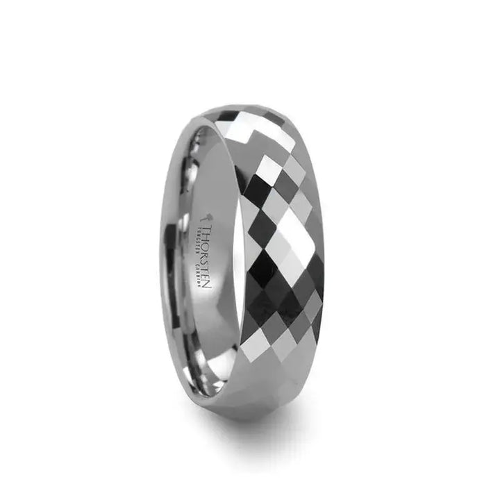 SCOTTSDALE 288 Diamond Faceted White Tungsten Ring - 2mm - 8mm - Larson Jewelers