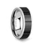 KONSTANTINE Watch Band Style Tungsten Ring With Black Ceramic Inlay - 8mm - Larson Jewelers