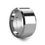 PITTSBURGH Tungsten Carbide Wedding Band with Beveled Edges - 12mm - Larson Jewelers