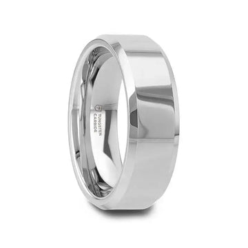 CORINTHIAN Beveled Tungsten Carbide Ring - 4mm - 12mm - Larson Jewelers