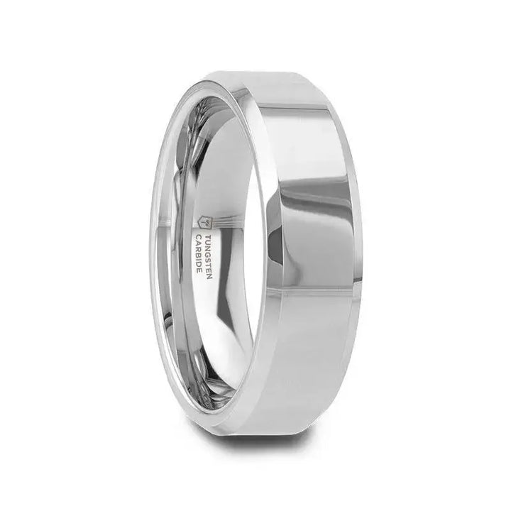 CORINTHIAN Beveled Tungsten Carbide Ring - 4mm - 12mm - Larson Jewelers