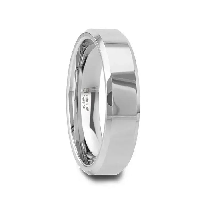 CORINTHIAN Beveled Tungsten Carbide Ring - 4mm - 12mm - Larson Jewelers