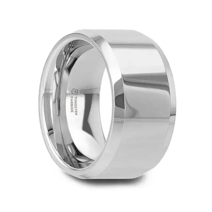 CORINTHIAN Beveled Tungsten Carbide Ring - 4mm - 12mm - Larson Jewelers