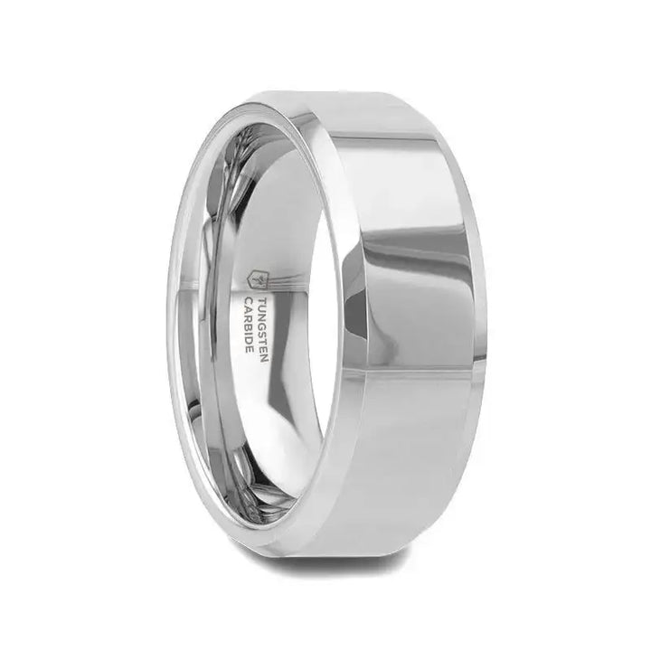 CORINTHIAN Beveled Tungsten Carbide Ring - 4mm - 12mm - Larson Jewelers